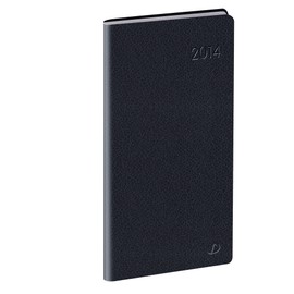 Quo Vadis - Spiral Bound Calendar - 2025 - Planital - Weekly Diary - French - Soho - Black - 12 Months and 1/2 from Mid December to December - 8.8 x 17 cm - Clairefontaine Paper