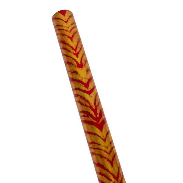 Caspari Go Wild Red & Gold Embossed Foil Gift Wrap