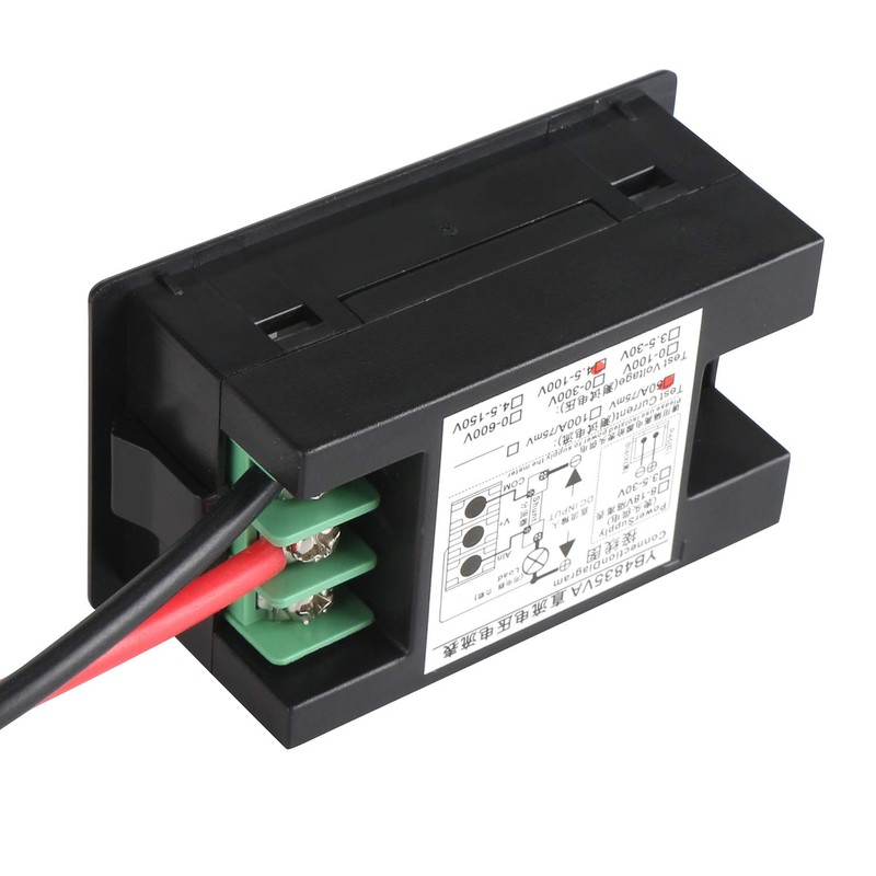 DROK 0.39" Current Voltage Tester DC 4.5-100V Digital Multimeter 0-50A