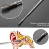 6 Counts Set Stainless Steel Spiral Ear Massage Cleaning Tool,Stainless