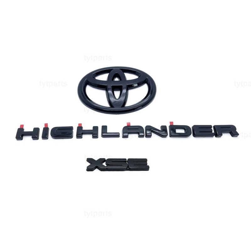 Toyota 2020-2025 HIGHLANDER AWD XsE BLACKOUT EMBLEM OVERLAY KIT PT948-48202-02