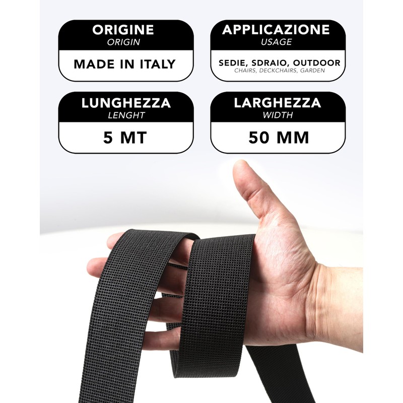 IPEA Elastic Strap Elastic for Garden Furniture, Beach Loungers, Armchairs,