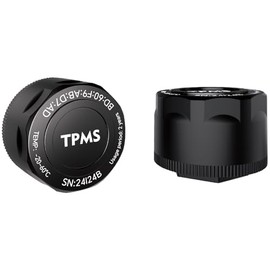 YolanAuto MT5 Dedicated 2 Front and Rear External Tire Pressure Sensor TPMS | Real Time Fetal Pressure & Temperature Monitoring | Bluetooth Connection, Easy Pairing