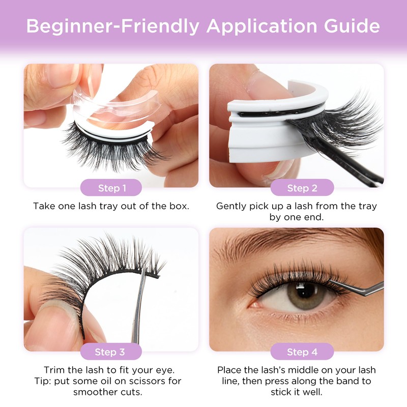 Self Adhesive Eyelashes Natural Look 172