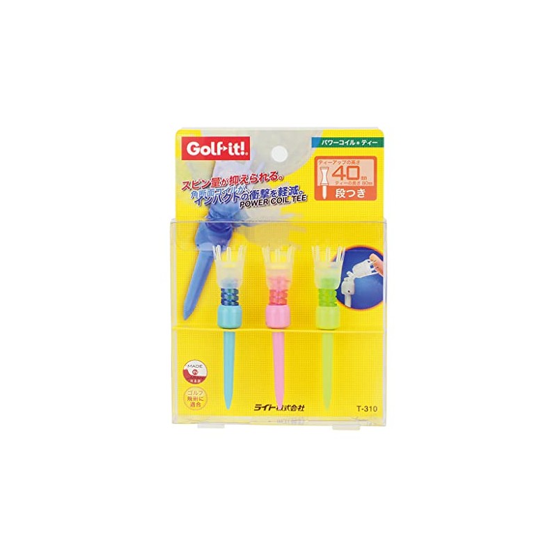 LITE T-310 Power Coil Tee (Golf Tee) Pastel (650)