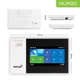 HUXGO HXA007 Wireless Alarm System WiFi + GSM Module with 3 Motion Sensors - Motion Sensor with Alarm - Home Alarm System - Wireless Motion Sensor with Receiver