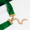 MISS RIGHT christmas necklaces for women, Adjustable Green Soft Suede
