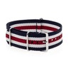 Buran01 VK com Military Nylon Watch Strap Blue/White/Red 20 mm