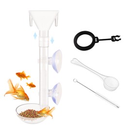 Aquarium Feeding Tube Kit, Shrimp Feed Tube and Bowl Set, Adjustable Length Shrimp Feed Tube, Shrimp Feed Bowl with Suction Cup Feeding Tube, Aquarium Feeding Tube for Aquarium Shrimp
