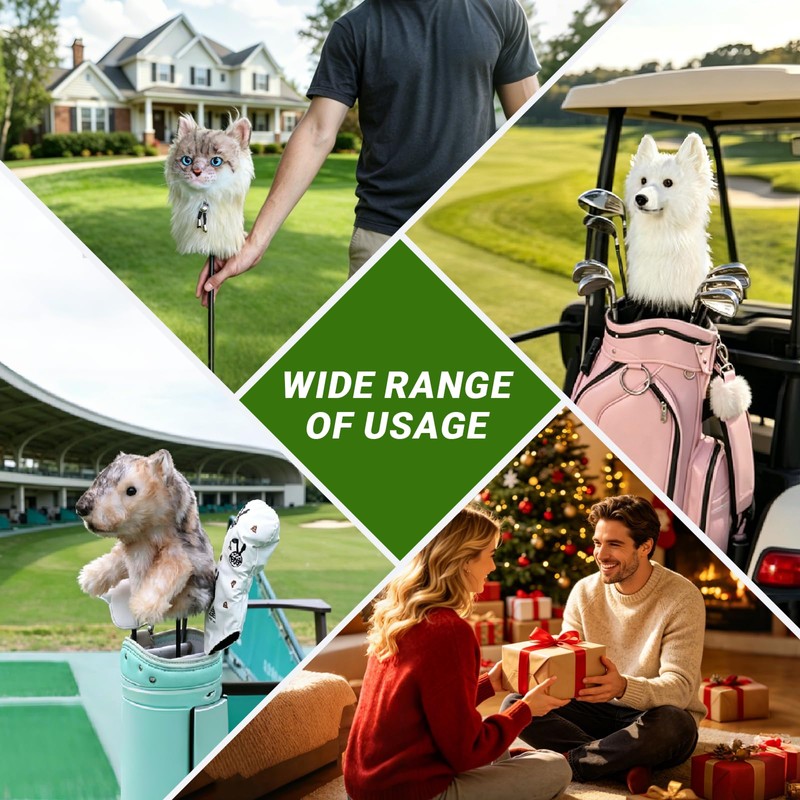 FurryClone Husky Golf Club Head Cover - Charming Protection for