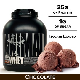 Animal Universal Nutrition Whey Isolate Loaded Protein Powder Supplement, Chocolate, 4 lb