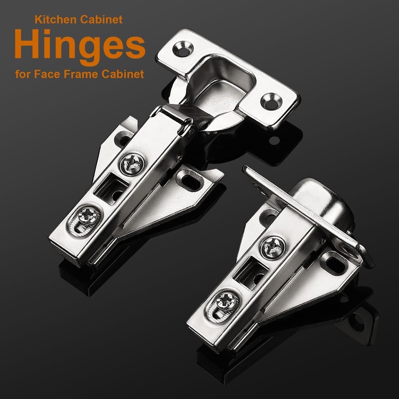 Probrico 2 Pairs(4 Pack)Kitchen Cabinet Hinges for Face Frame Cabinet