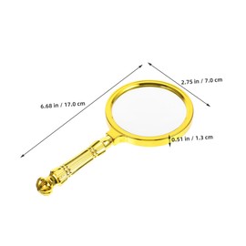 Operitacx Handlupe mit Robustem Glas Kleine Faltbare Lupe für Senioren und Tragbares Vergrößerungsglas zum Lesen Münzprüfung und Wissenschaftliche Experimente Goldfarbenes Metallgehäuse