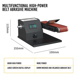 4-In-1 Mini Belt Sander, 800W high power，50MM widened belt，Multi-Function Bench Grinder, Flexible shaft engraving，Electric Sanding Machine Knife Sharpener for Woodworking, Metal & More