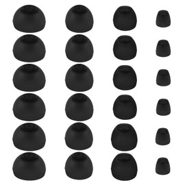 Extra Small Earbuds Tips Replacement Earbud Tips Soft Silicone Earbuds for in-Ear Headphones Extra Small Ear Tips for in Ear Earbuds(12 Pairs,Black)