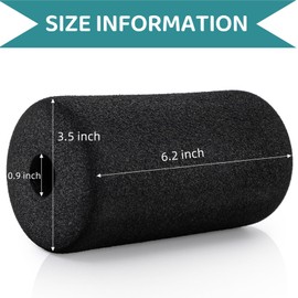 WRINGKIT 8 Pack Foot Foam Pads Rollers, Machine Leg Foam Roller, Fits 1" Tube, Buffer Tube Cover, Roller Pad for Leg Extension Weight Bench Inversion Gym Equipment Replacement