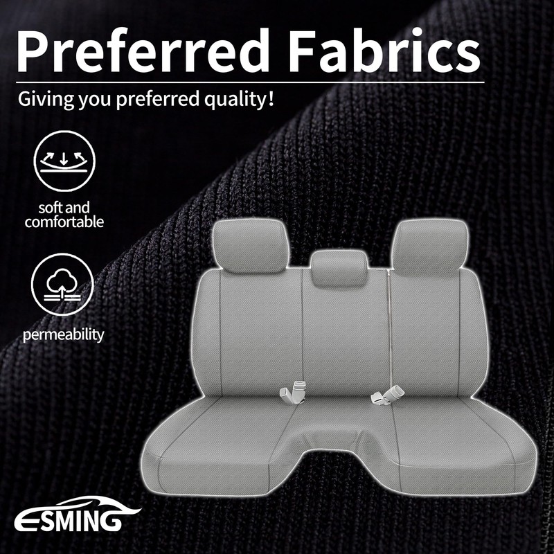 ESMING Front Bench Seat Covers for Toyota Tacoma seat Covers