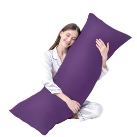 DOWNCOOL Large Body Pillow Insert- Breathable Full Body Pillow for Side Sleeper - Soft Long Bed Pillow for Adults - 20 x 54 inch (Purple)