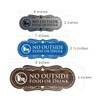 Signs ByLITA Designer No Outside Food or Drink Sign(Black Gold)