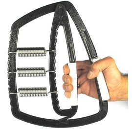 Senshi Japan Hand Exerciser Muscle Strengthener with 3 Springs, Adjustable Resistance Range from 0 to 159 kg, Excellent Tool for Increasing Strength of Hands, Fingers and Forearms, Recommended for