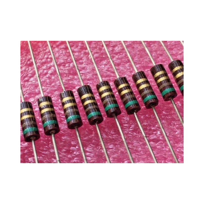 30pc 1.5 OHM 1/2 Watt 5% Carbon Comp Resistors NOS