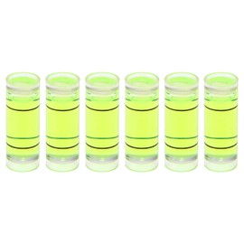 sourcing map 6pcs Small Cylindrical Bubble Level Vials 9x25mm PMMA Mini Horizontal Bubble Spirit Level Measuring Layout Tools for RV TV Picture Frame Hanging Tool Leveler