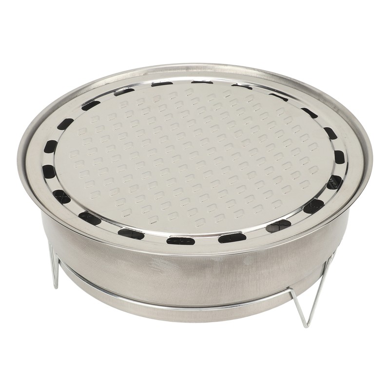 Portable Round Barbecue Charcoal Grill Multifunctional Compact Charcoal Stove for