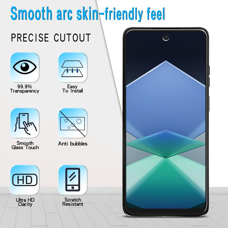 Slanku (3 Pack Tempered Glass for Moto G Play 2024