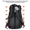 50L Waterproof Bag Camping Climbing Outdoor Travel Hiking Backpack Black