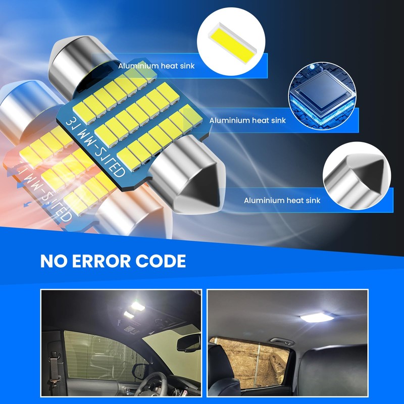 LED Light Bulb Kit Set for 2005-2021 Tacoma 6000K Bright