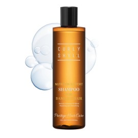CURLYSHYLL Nutrition Support Shampoo | Collagen & Grain Protein Care | For Brittle or Damaged Hair | Gentle Daily Cleanser | 330ml