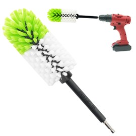 Wheel Brush, Soft Drill Wheel Cleaner Brush, Drill Brush for Car Wheel, No Scratches Highly Dense and Durable Car Wheel Brush Rim Tire Car Cleaning Brush for Wheels, Rims, Engines, Exhaust