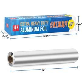 miktomeh Superior Extra Heavy Duty Aluminum Foil 300 Sq Ft(15 In Wide), Pack of 2