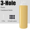 Belinlen 4 Pack 32oz Plastic Squeeze Condiment Bottles 3-Hole Condiment
