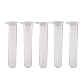 sourcing map Pack of 20 10 ml Plastic Centrifuge Tubes with Snap Lid Polypropylene Graduated Microcentrifugal Tube Round Base Clear Storage Container for Beads Samples Laboratory