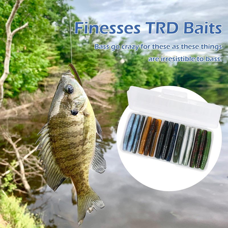Bombrooster Finesse Ned Worms, TRD Baits - Señuelos de Pesca