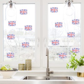 Stickerscape Street Party Decorations (Watercolour Union Jack - Option 2) | Coronation Window Stickers to Decorate | Coronation Window Decorations | Easy to Apply, Viewable from Both Sides