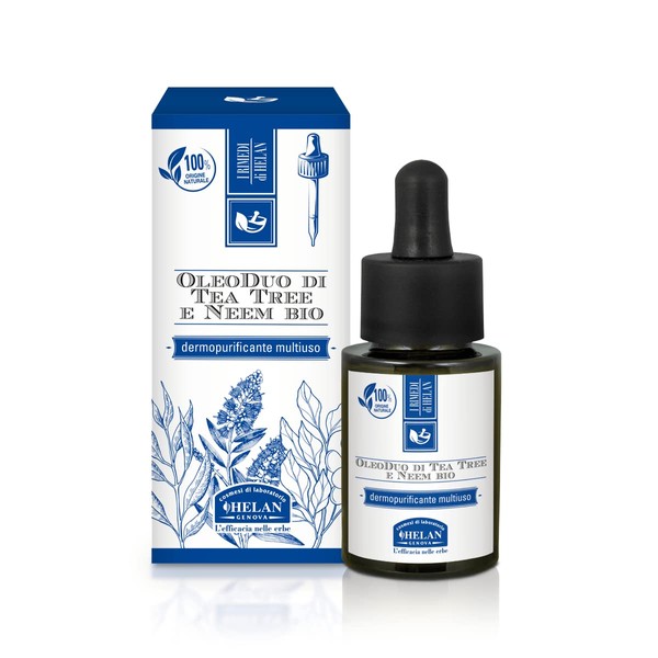 Helan, Oleoduo of Tea Tree and Neem Organic Skin Cleansing Multipurpose Oil 15ml