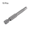 sourcing map 10pcs H4 Hex Screwdriver Bit 1/4" Hex Shank
