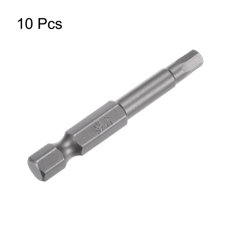 sourcing map 10pcs H4 Hex Screwdriver Bit 1/4" Hex Shank