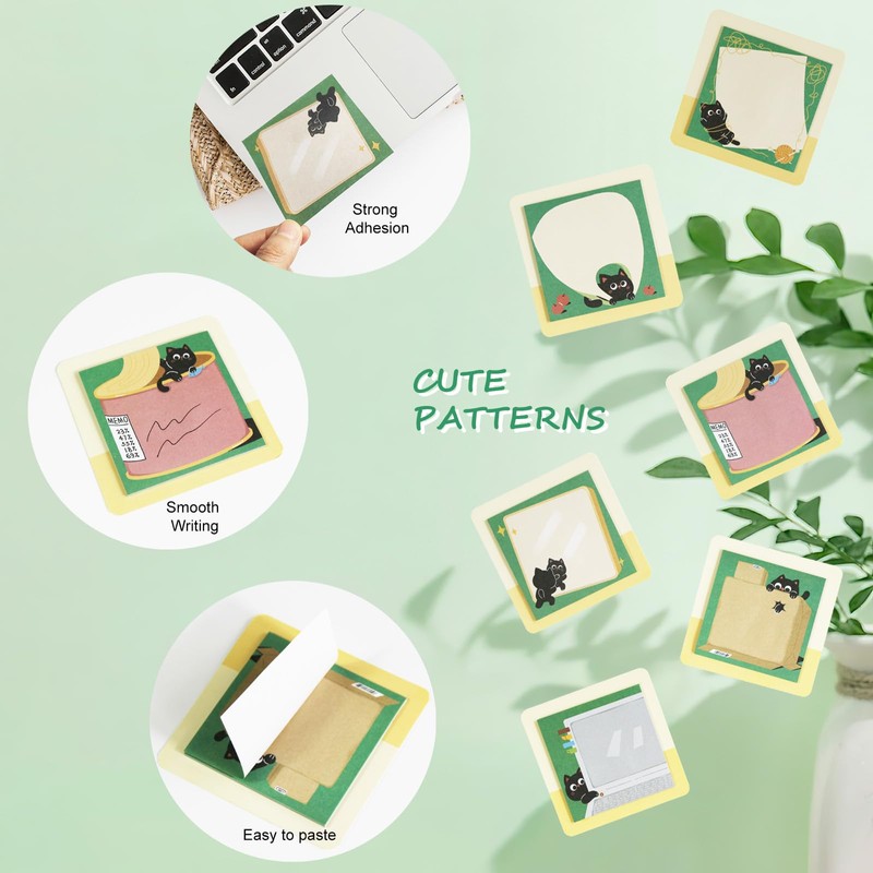30 Pads Animal Sticky Notes, Cute Note Pads Self Adhesive