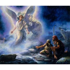 Behold I Bring You Good Tidings of Great Joy - Tom duBois Christmas Print 9x12