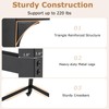 LDAILY Standing Desk with Wheels, Metal Frame Conference Table on