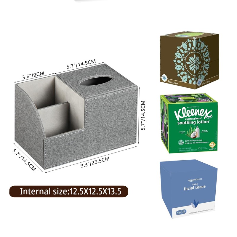 BLIENCE Tissue Cube Box Holder- Multi-Functional Tissue Box Cover Square