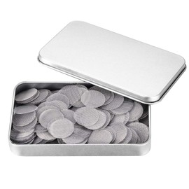 200 Pieces Pipe Screens, 100% Stainless Steel Pipe Screen Filters, 3/4 Inch (0.75") Pipe Screen with Metal Storage Box