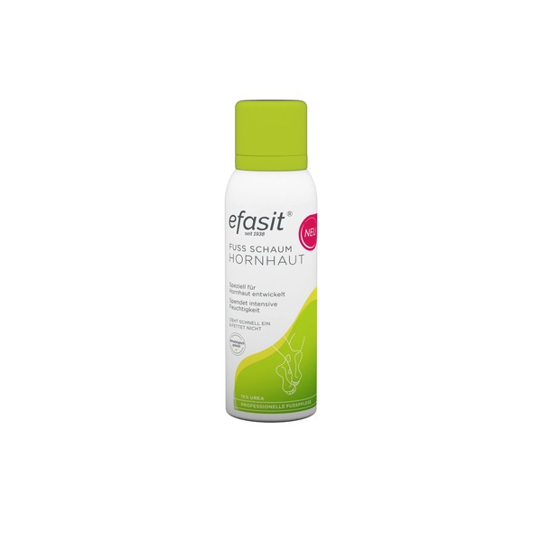 efasit Foot Foam Callus 125 ml - Moisturising Care with Urea and Almond Oil for Callused Foot Skin, Suitable for Diabetics, Foam Cream without Microplastics and Dyes
