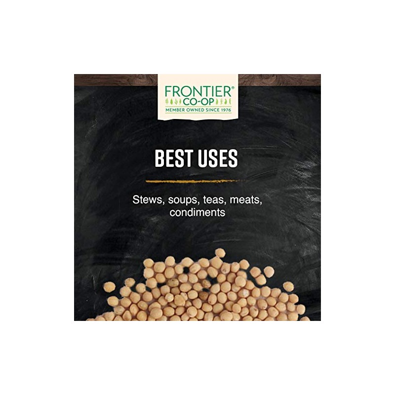 FRONTIER Organic Bulk Whole Yellow Mustard Seeds, 453 GR