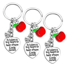 Nzztont 3PCs Teacher Gifts for Women Teacher Keychain Teacher Appreciation Gifts hank You Gifts for Teachers (3PCs It Takes A Big Heart)