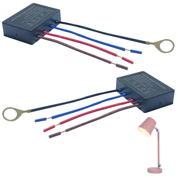 Paquete de 2 interruptores de atenuador táctil de 3 vías