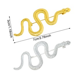 Honbay 6PCS Snake Brooch Pins Fashion Alloy Cute Animal Snake Brooches Snake Breastpin Lapel Pins Hat Scarf Shawl Sweater Cardigan Clips